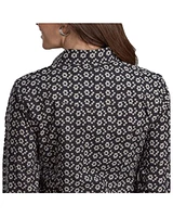 Roper Women's Floral Print Long Sleeve Snap Stretch Western Shirt