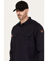 Hawx Men's FR Solid Long Sleeve Button-Down Woven Work Shirt - Big & Tall