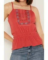 Rock & Roll Denim Women's Southwestern Embroidered Sleeveless Tank