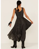 Scully Women's Lace-Up Jacquard Maxi Dress