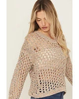 Cleo + Wolf Women's Allison Spacedye Open Weave Sweater