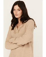 Cleo + Wolf Women's Drop Shoulder Ribbed Sweater