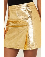 Molly Bracken Women's Metallic Mini Skirt