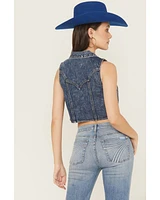 Rock & Roll Denim Women's Fringe Concho Vest