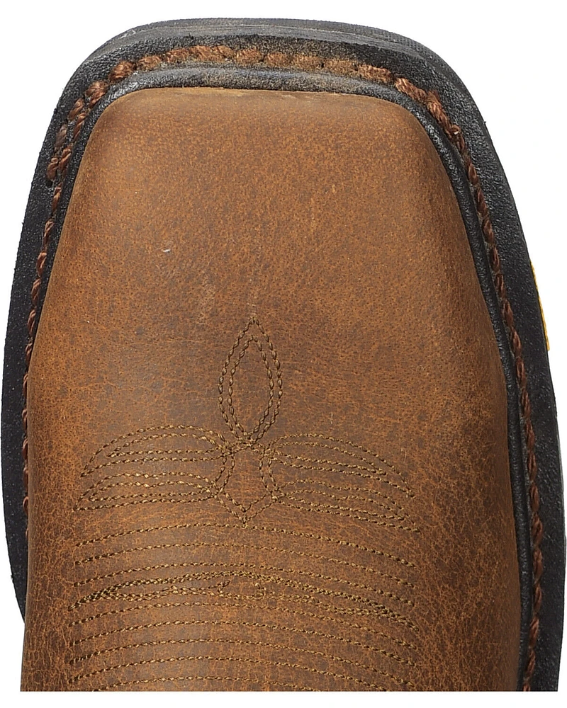 Justin Men's Tanker Western Work Boots - Steel Toe