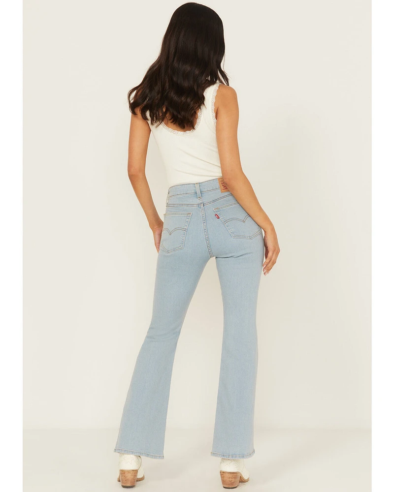 Levi's Women's Light Wash Different Route High Rise 726 Flare Stretch Denim Jeans
