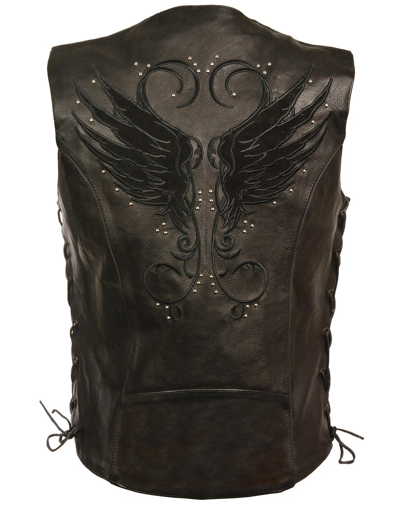 Milwaukee Leather Women's Stud & Wings Vest - 5X