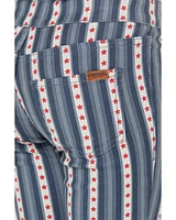 Rock & Roll Denim Americana Striped Flare Jeans