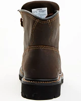 Hawx Men's Oily Crazy Horse 6" Lace-Up Soft Work Boots - Round Toe
