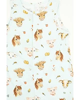 Angel Dear Infant Boys' Animal Faces Sleeveless Romper Onesie