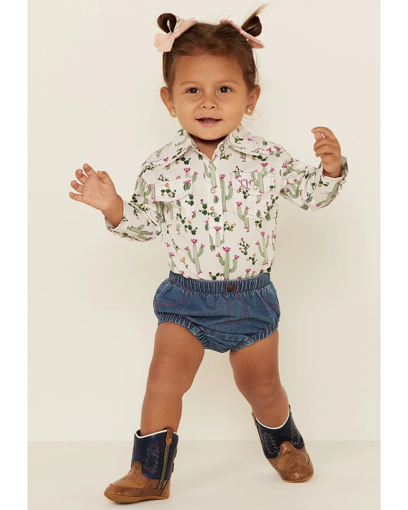 Wrangler Infant Girls' Denim Diaper Cover