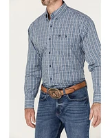 Wrangler Men's Classics Plaid Print Long Sleeve Button-Down Western Shirt