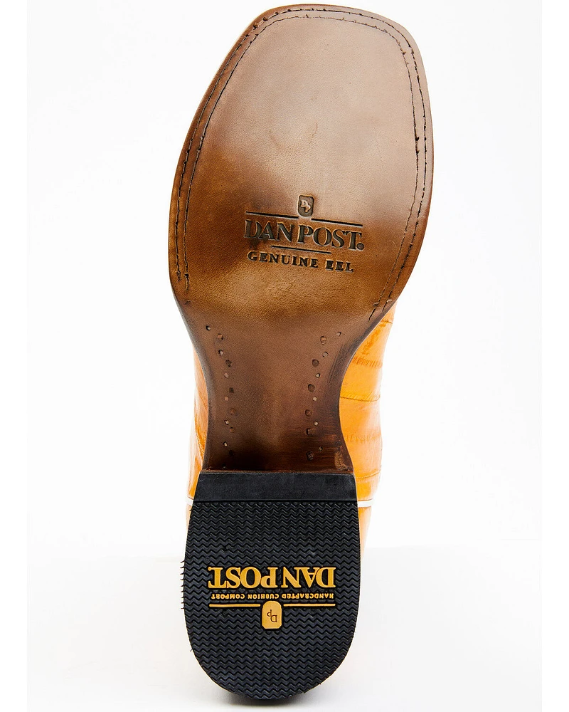 Dan Post Men's Buttercup Eel Exotic Western Boots - Broad Square Toe