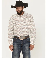 RANK 45® Men's Romans Medallion Print Long Sleeve Snap Performance Western Shirt