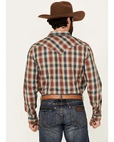 Cody James Men's Ricardo Plaid Print Long Sleeve Snap Western Shirt