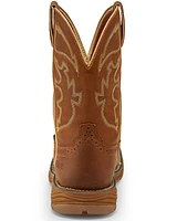 Justin Men's Stampede Rush Waterproof Western Work Boots - Steel Toe
