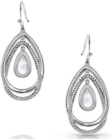 Montana Silversmiths Women's Opal Ribbons Teardrop Earrings