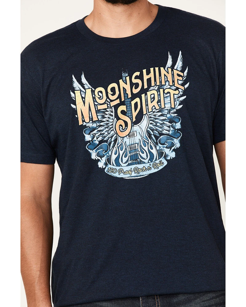 Moonshine Spirit Men's Wing Guitar Graphic Short Sleeve T-Shirt
