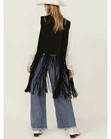 Fornia Women's Suede Fringe Vest