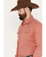Wrangler Retro Men's Premium Solid Long Sleeve Snap Western Shirt