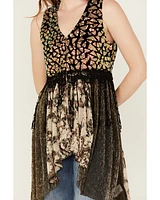 Miss Me Women's Sequins High Low Vest