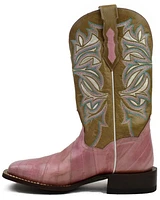 Dan Post Women's Eel Exotic Western Boots - Broad Square Toe