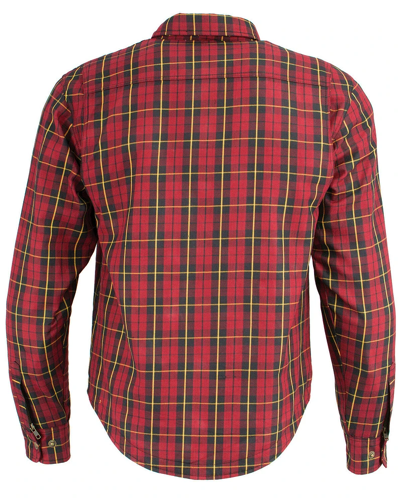 Milwaukee Performance Men's Aramid Reinforced Checkered Flannel Biker Shirt - Big & Tall