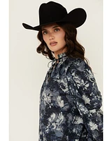 Revel Women's Floral Print 3/4 Sleeve Top