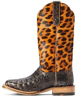 Ariat Women's Donatella Exotic Caiman Western Boots - Broad Square Toe