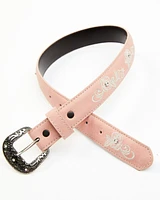 Shyanne Girls' Floral & Crystal Rhinestone Leather Belt