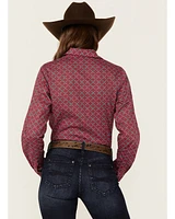 Cinch Women's Medallion Print Long Sleeve Button-Down Western Core Shirt