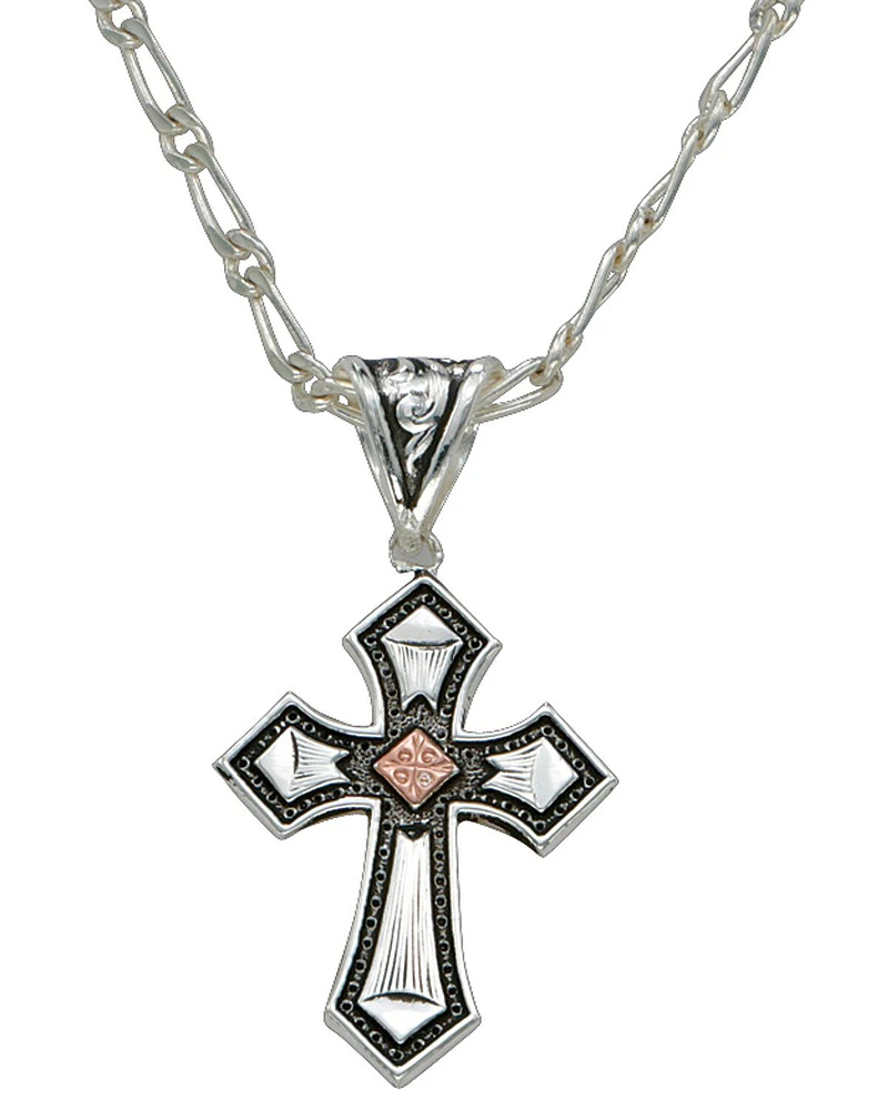 Montana Silversmiths Antique Silver Cross Necklace