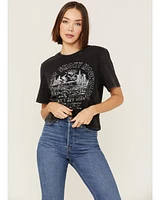 Cleo + Wolf Women's Great Smoky Mountains Graphic Boxy Crop Tee