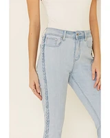 Grace LA Women's Distressed Flare Leg Jeans