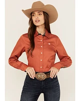 Cinch Women's Tonal Striped Long Sleeve Button-Down Western Shirt