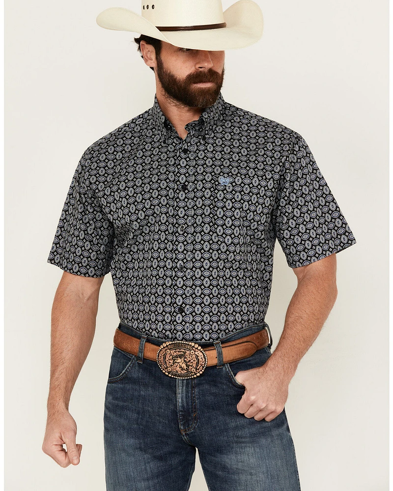 Cinch Men's Medallion Print Short Sleeve Button-Down Western Shirt
