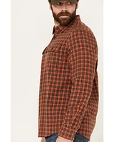 Brothers and Sons Men's Borden Everyday Plaid Print Long Sleeve Button Down Flannel Shirt