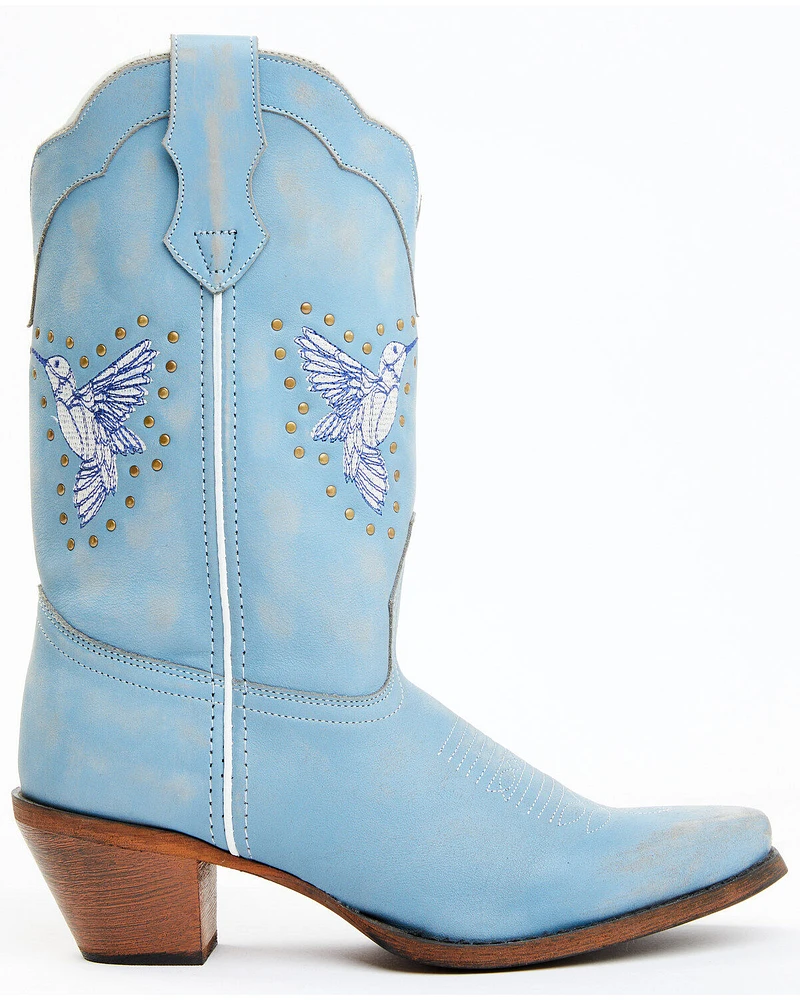Laredo Women's Joy 11" Hummingbird Embroidered Western Boot - Square Toe