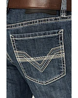 Rock & Roll Denim Men's Revolver Medium Vintage Wash Slim Straight Reflex Jeans