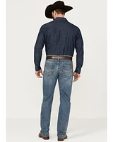 Rock & Roll Denim Men's Double Barrel Medium Vintage Wash Stackable Bootcut Stretch Jeans