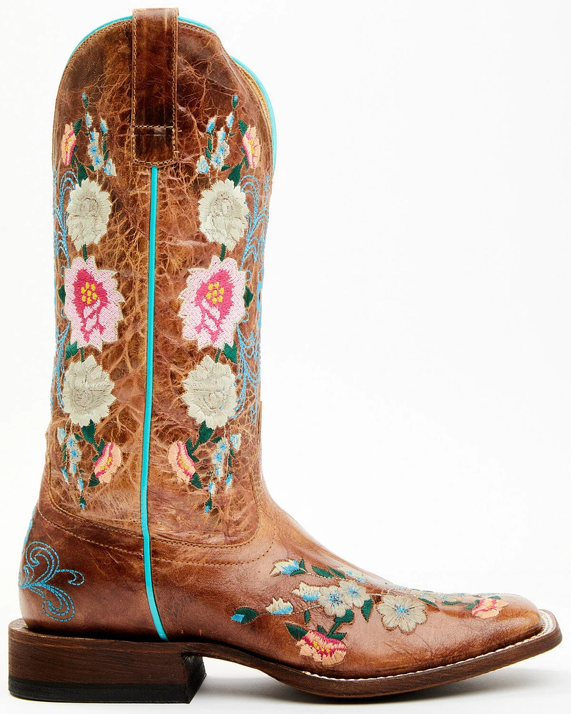 Macie Bean Women's Rose Garden Western Boots - Broad Square Toe