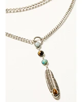 Shyanne Women's Juniper Sky Feather Jewelry Set - 2 Piece