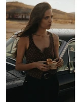 Cleo + Wolf Women's Adriel Ribbed Knit Cropped Tank Top