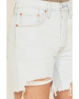 Levi's Women's 501® Fade Off Light Wash High Rise Mid Thigh Denim Shorts