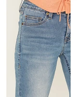 Rock & Roll Denim Women's Medium Wash High Rise Trouser Double Waistband Stretch Jeans