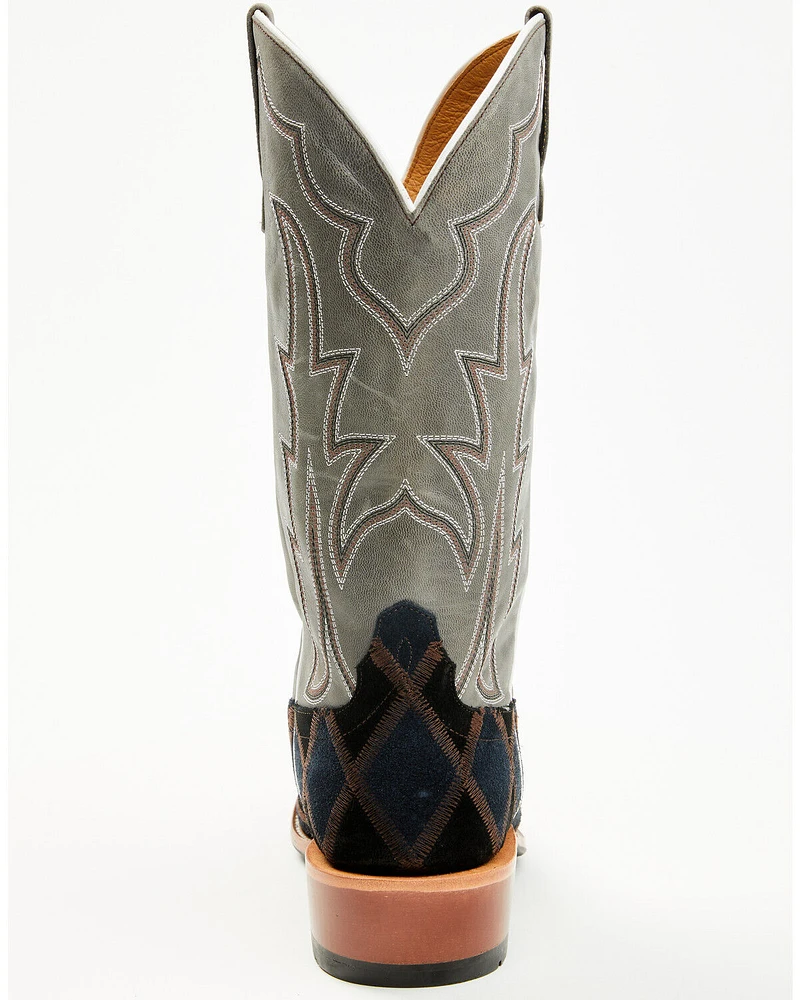 Horse Power Men's Patchwork Suede Western Boots - Square Toe