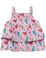 Wrangler Infant Girls' Conversational Print Ruffle Tank