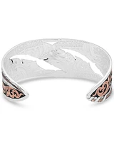 Montana Silversmiths Women's Wind Dancer Pierced Feather Cuff Bracelet