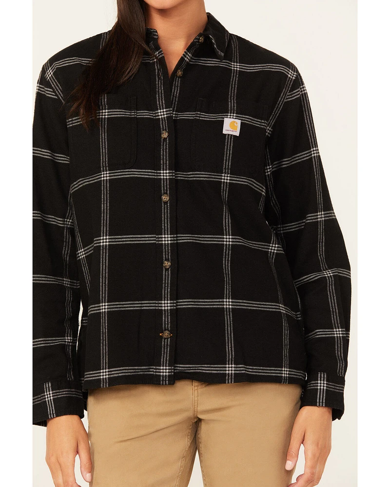 Carhartt Women's Rugged Flex® Loose Fit Midweight Long Sleeve Flannel Shirt