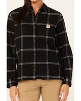 Carhartt Women's Rugged Flex® Loose Fit Midweight Long Sleeve Flannel Shirt